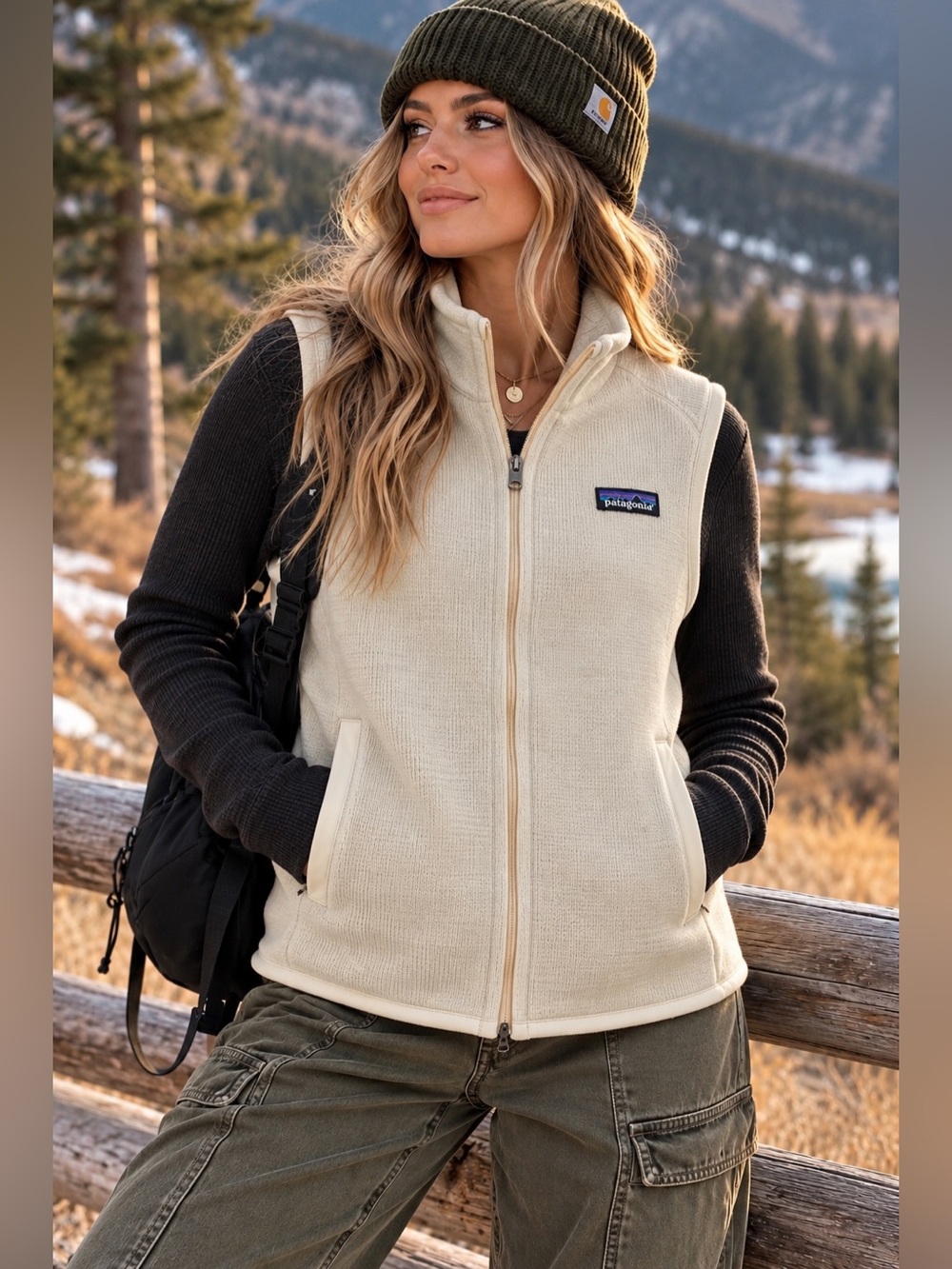 Patagonia better sweater fleece vest cream medium